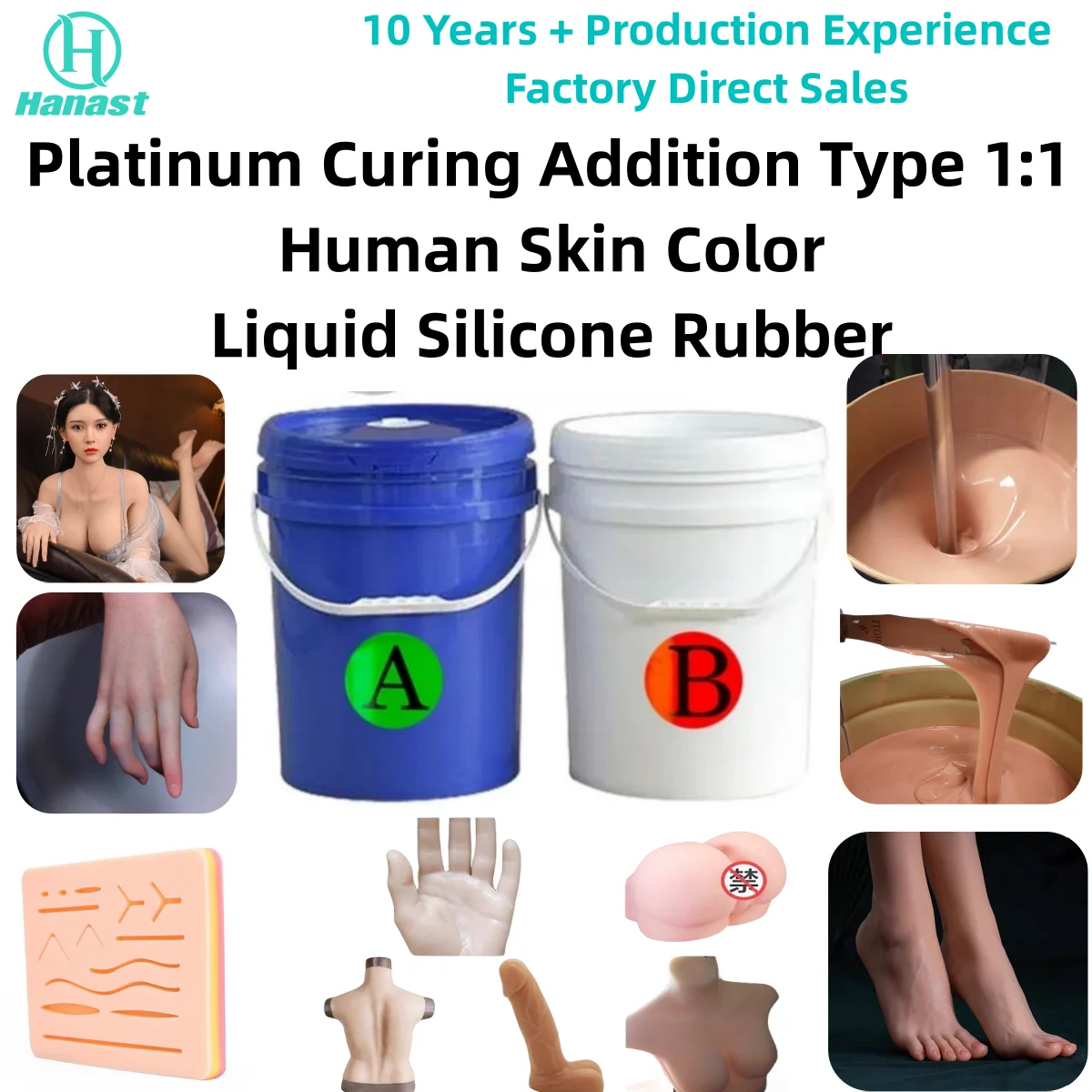 Safe Skin Liquid Silicone Rubber Ecofriendly Super Soft Silicone Rubber For Silicone Human Face