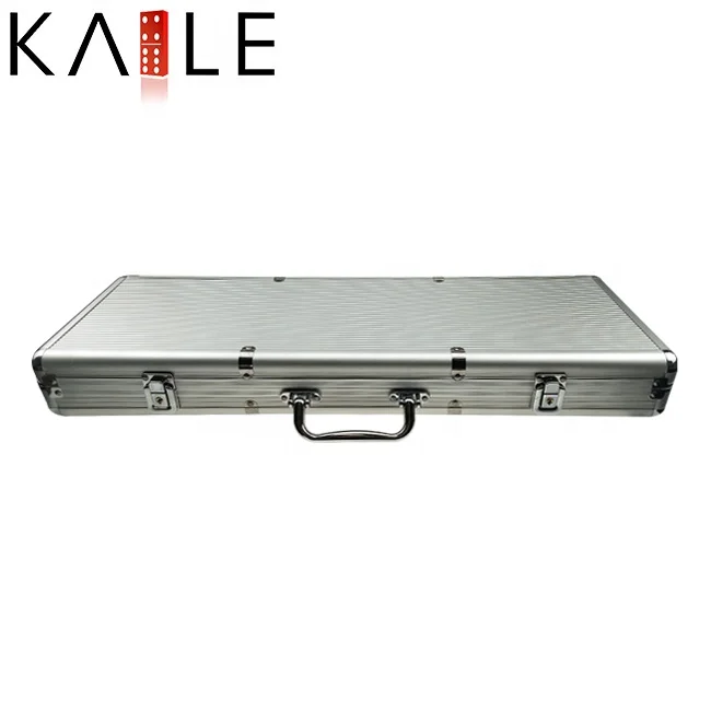 Серебристый алюминиевый корпус 500 шт. футляр для покерных чипов