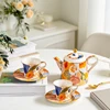 Watercolor Floral - Ceramic Ring Handle Teapot Set