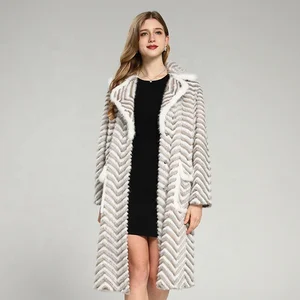 Winter Women's Fashion 100% Real Mink Fur Coat Modern Double Wear Women's Genuine Fur Long Mink Fur Coat