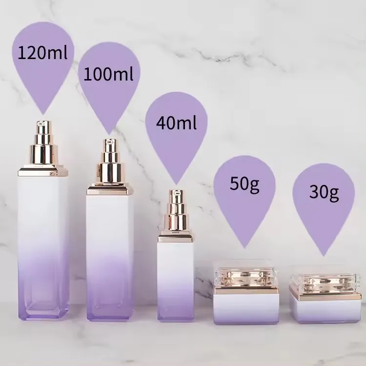 OEM Customized 30g50g40ml100ml120ml skincare toner lotion serum cream sprayer cosmetic packaging cosmetic set supplier