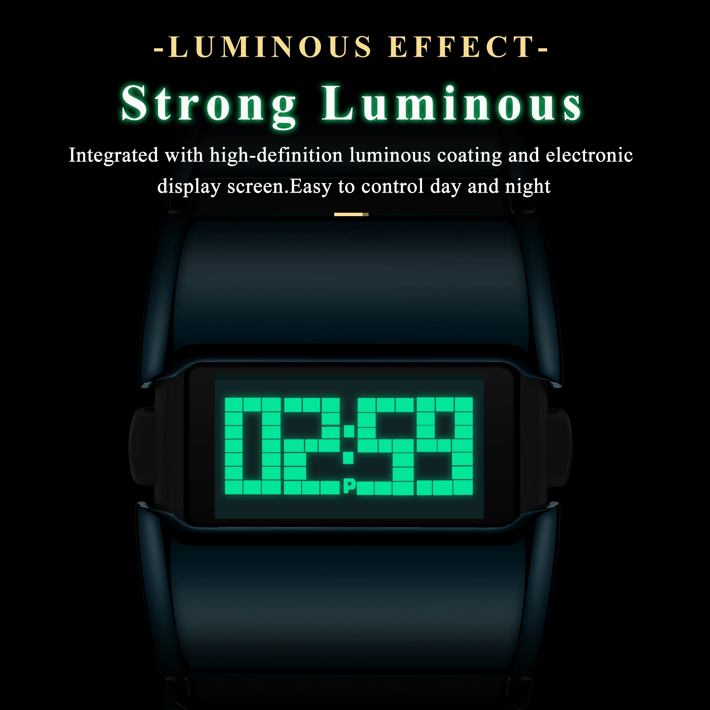 Poedagar E126 Creative LED Digital Watch Men Stainless Steel Strap Fashion Waterproof Electronic Wristwatch Wholesale