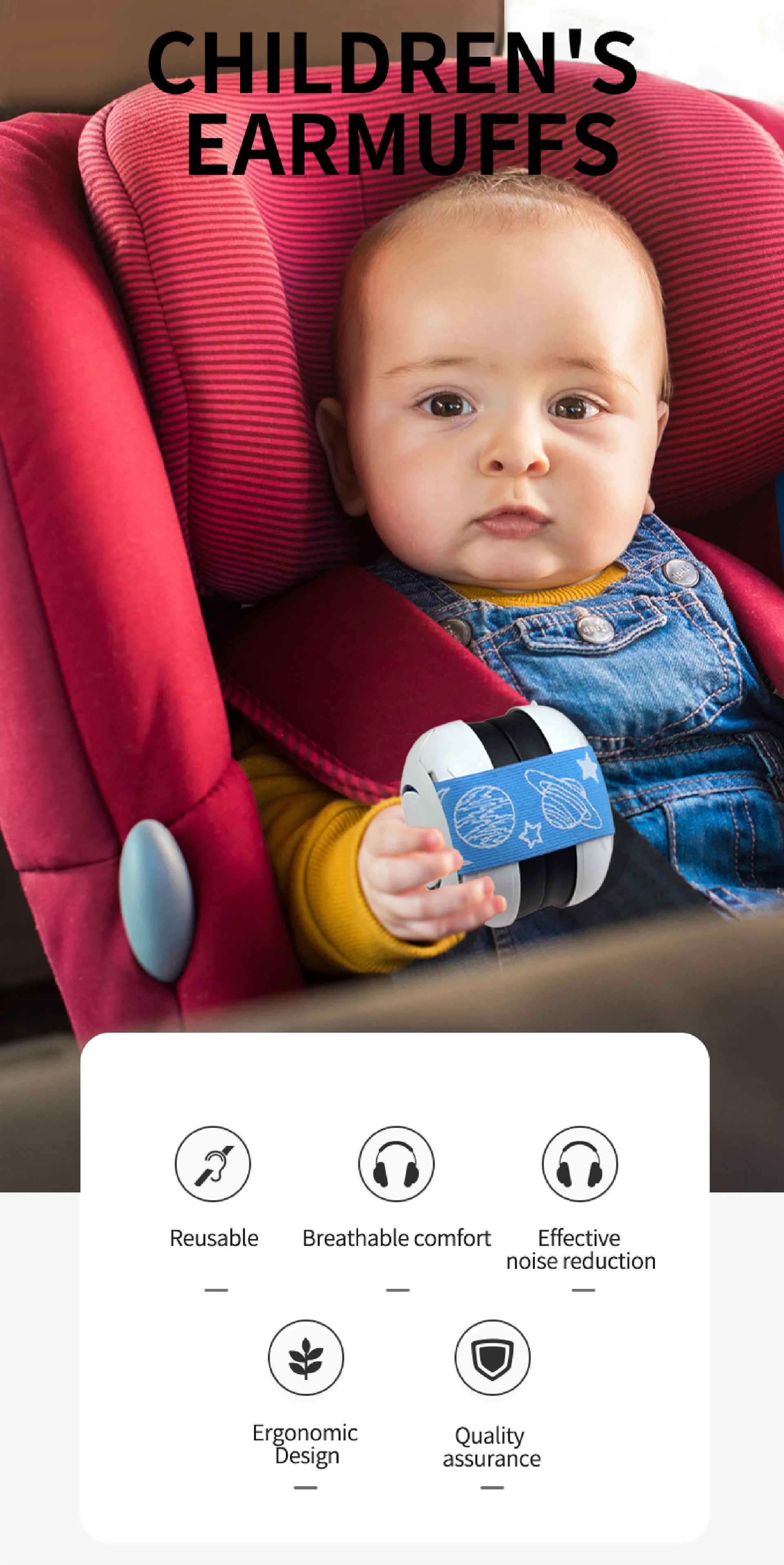 Soundproof Ear Muffs For Babies Sleep With Professional Antinoise