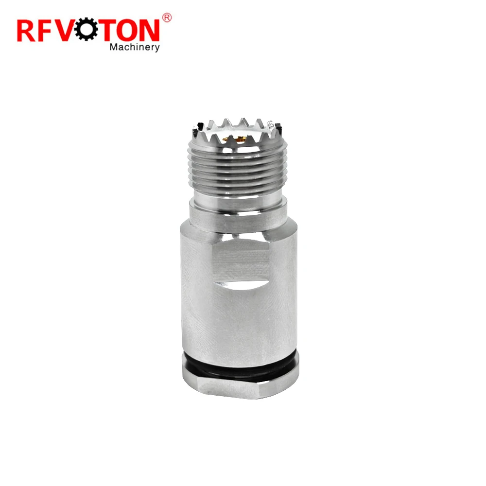 RF Connector UHF Jack Female Coaxial Clamp KMR400 Cable with Ternary Alloy