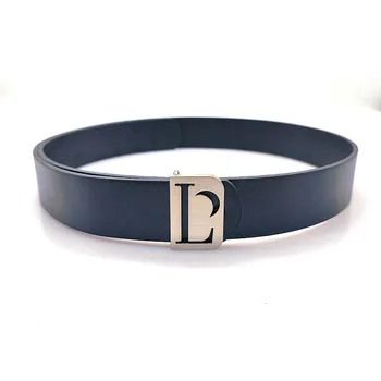 Women's New Casual Jeans Belt with Wide Smooth Alloy Buckle Korean Simple Fashion Decorative Belt Spot Order Welcome!