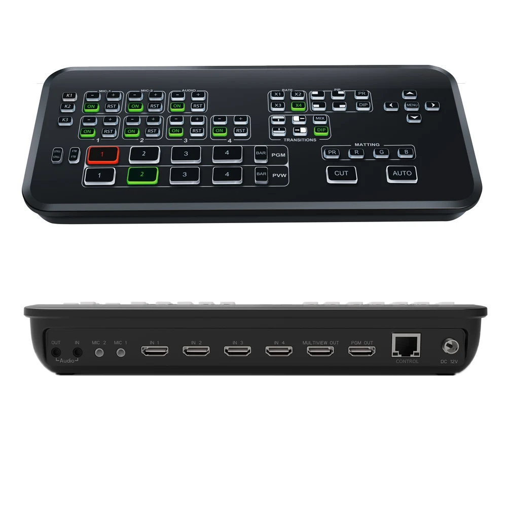 4ch Hdmi Live Streaming Switcher For Broadcast Video And Usb-c Webcam ...