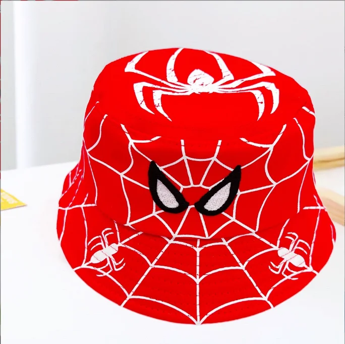 Cartoon Printed Cute Spider Mans Anti-UV Bucket Hat Summer