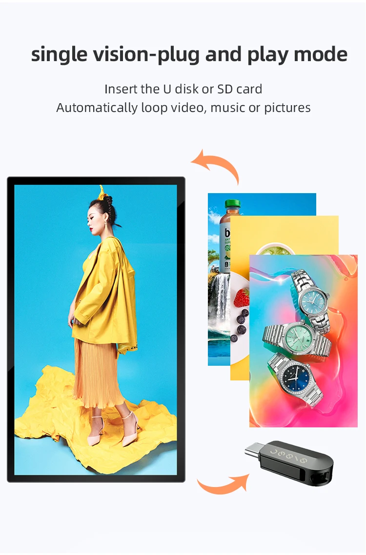 Indoor Ultra thin Wall mounted LCD screen-big sizes