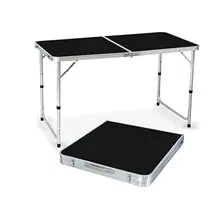 Durable and Sturdy Portable Aluminum Frame Folding Picnic Table for Outdoor Camping, Lightweight Modern Design Gathering Table