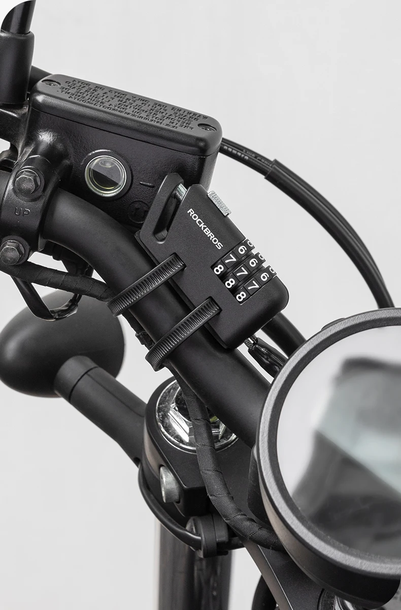 Rockbros Bike Helmet Lock Motorcycle Motorbike Helmet Cable Lock Safety