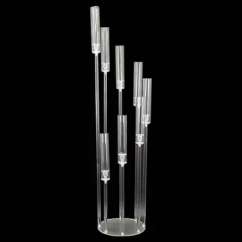 Crystal Modern 8 Arm Wedding Floor Clear Candelabra 128cm Tall Wedding ...