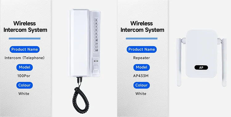 VIDEW Wireless Audio Intercom System Super Long Range Cordless Telephone Wireless Phone Door Access System