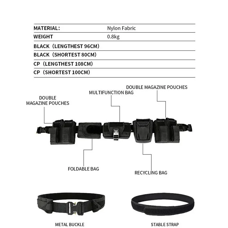 Multifunctional Tactical Waist Bag Outdoor Climbing Storage Hiking Hunting Tactical Pouch Unloading Training Belt Pocket Bag