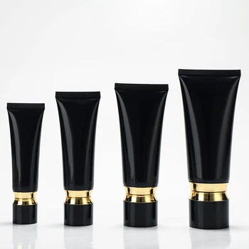 30-100ml Empty Matte Black Squeeze Plastic Tube with Screw Cap Hand Cream Skin Care Face Cleanser Tube Cosmetic Packaging
