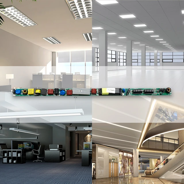 Factory Flicker Free Constant Current Dimmable 40W Linear Light Internal Driver Panel Light Internal 0 10v Dimmable Tube Driver