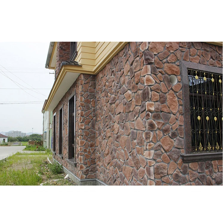 Natural Exterior Wall Cladding Slate Artificial Outdoor Facade Stone Faux Rock Cover