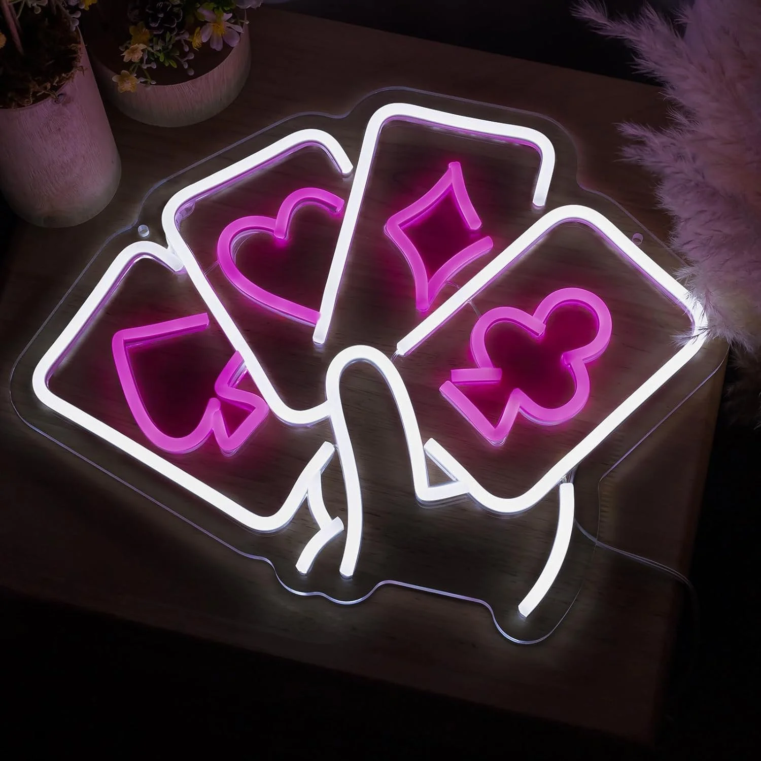 Oem Service Custom Shop Business Logo Poker Neon Sign Poker Series Led Neon Light Advertising Neon Sign for Shop Decoration