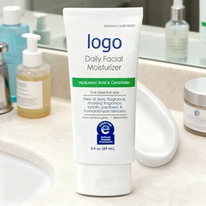 High Daily Moisturizer for Sensitive Skin Niacinamide Formulated Ceramide Hyaluronic Acid Rice-Based Common Irritants Resistant