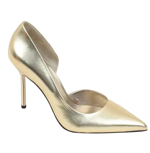 Fashion Trend Champagne Gold Temperament Thin Heel High Heels