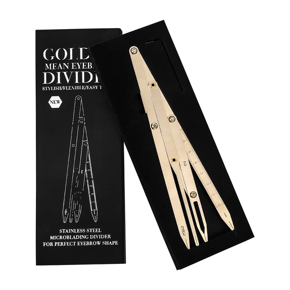 KMC Plastic EYEBROW RULER Golden Mean Calipers Measuring Designing Eyebrow Stainless Steel Golden Ratio Callpers
