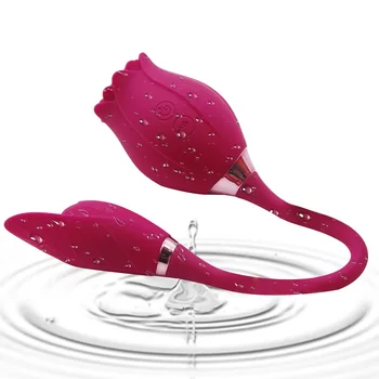 Clitoral and vaginal sex toy from the Rosette vibrator series favored by gay sex toysfor women latex