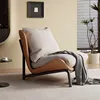Orange gray-dove velvet-single chair-soft waxy skin-friendly