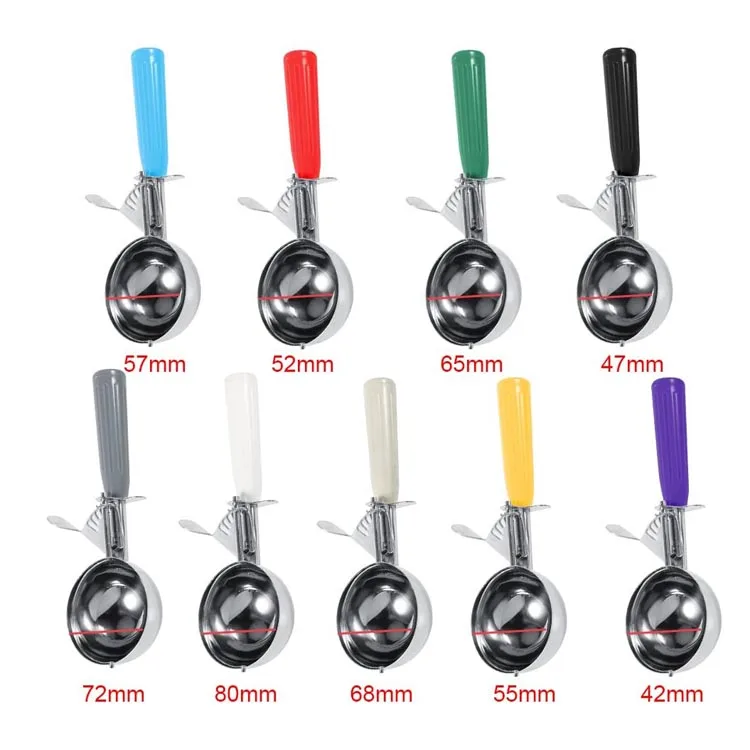 1Pcs Ice Cream Scoop, Trigger Release Stainless Steel Biscuit