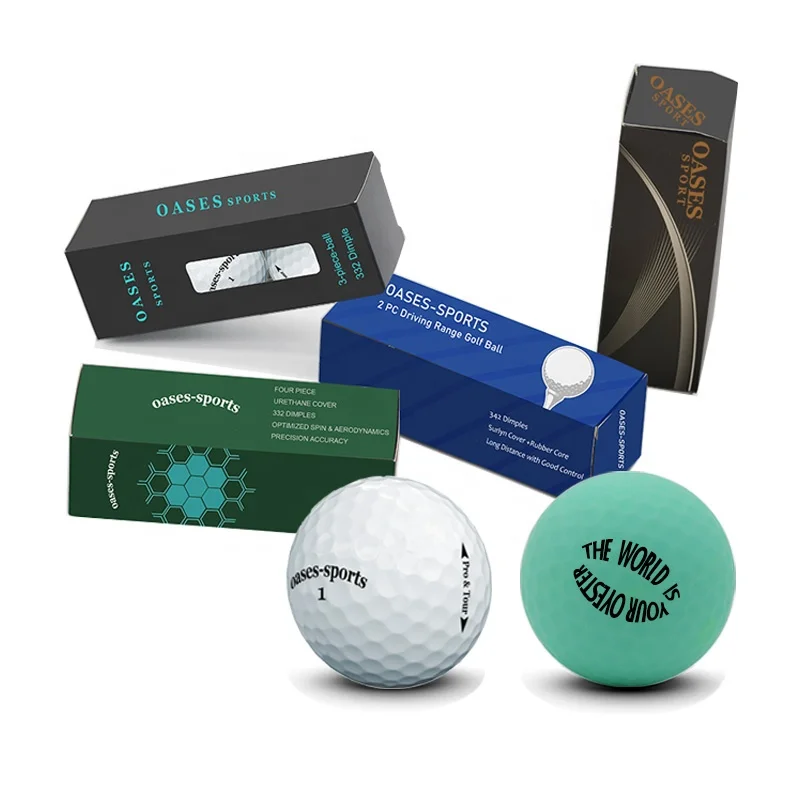 Custom Color Logo Gift Box Package 2 3 4 Urethane Surlyn Golf Ball