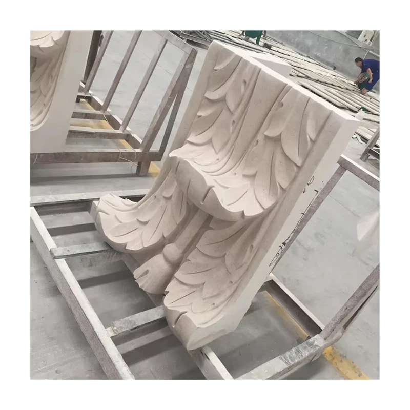 Cheap Exterior Limestone Carve Decorative Marble  Flower Stand Pillar Column Capital