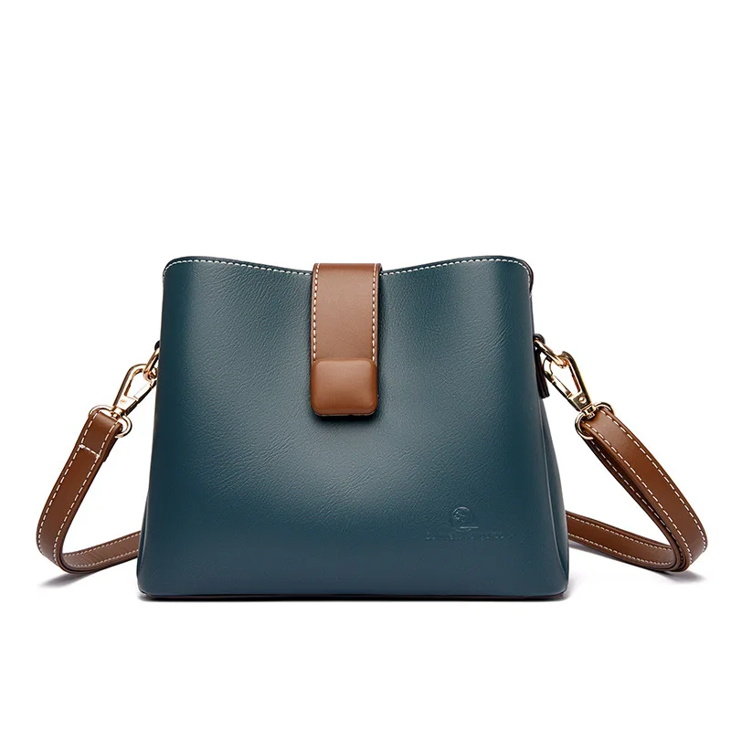 High Quality Bucket Type Leather Crossbody Bags for Women