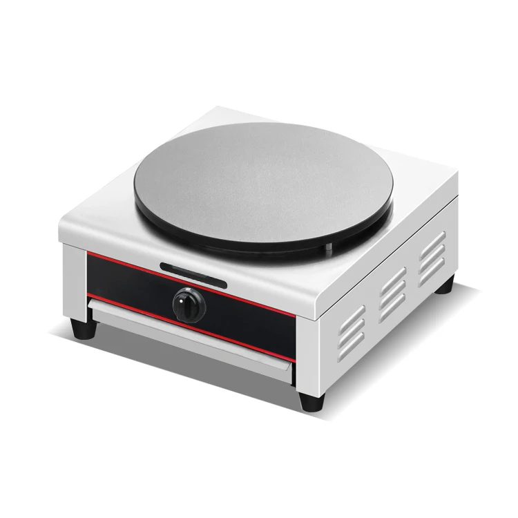 Snack Machines Commercial Double Crepe Maker Gas Crepe Cake Machine / Pancake Maker