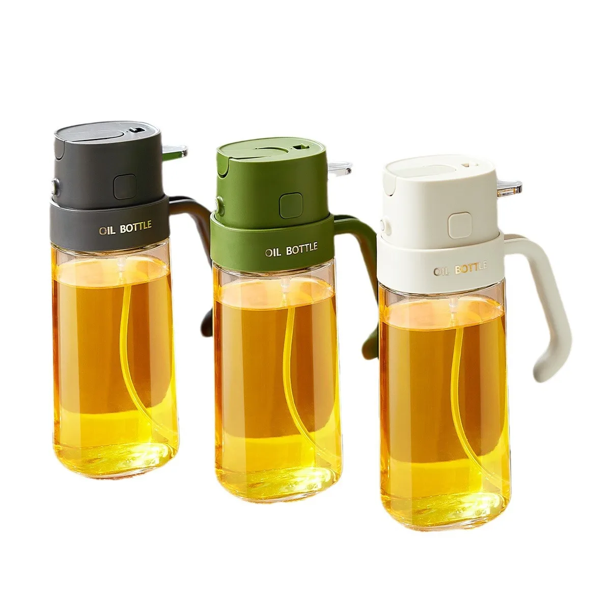 2024 New Design Kitchen 2 in 1 550ML Oil Spray Bottle Mister Automatic Cooking Oil Dispenser Olive Sprayer