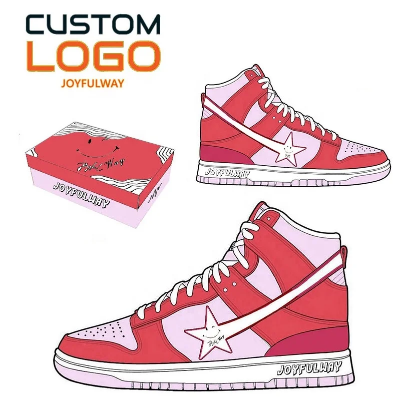 2023  patent Leather Custom Logo Designer Factory aj high top Customization Men's Casual Sneakers Men Shoes With Box