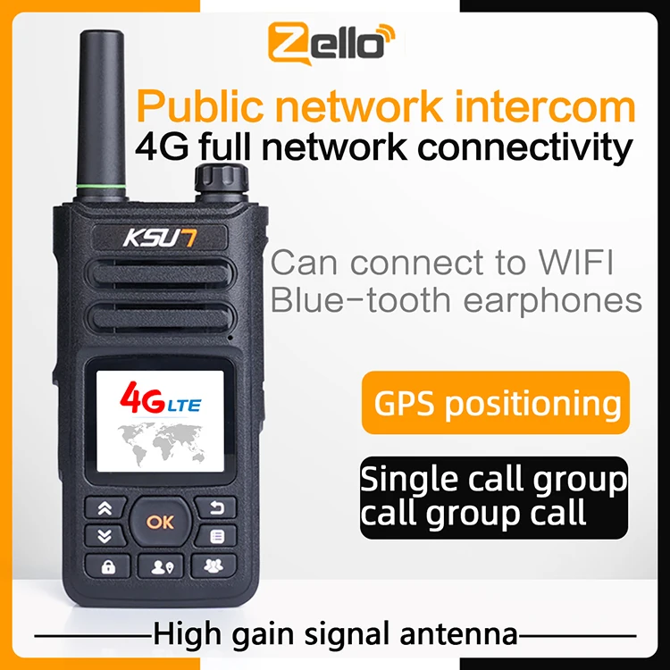 ZL18 Android Two Way Radio POC 100 200 500 1000 3000 Mile 200km 50km Long Range Simcard 4g LTE Walkie Talkie for Zello APP