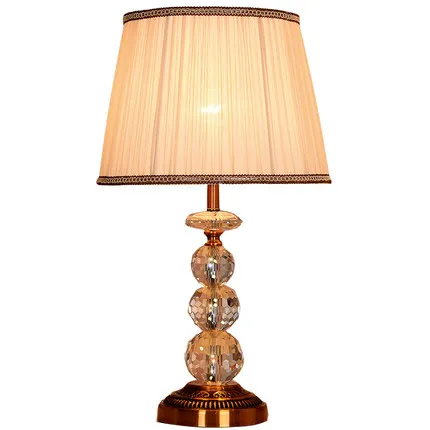 American Table Lamp Bedroom Bedside Lamp Modern Simple Living Room European Crystal Dimmable