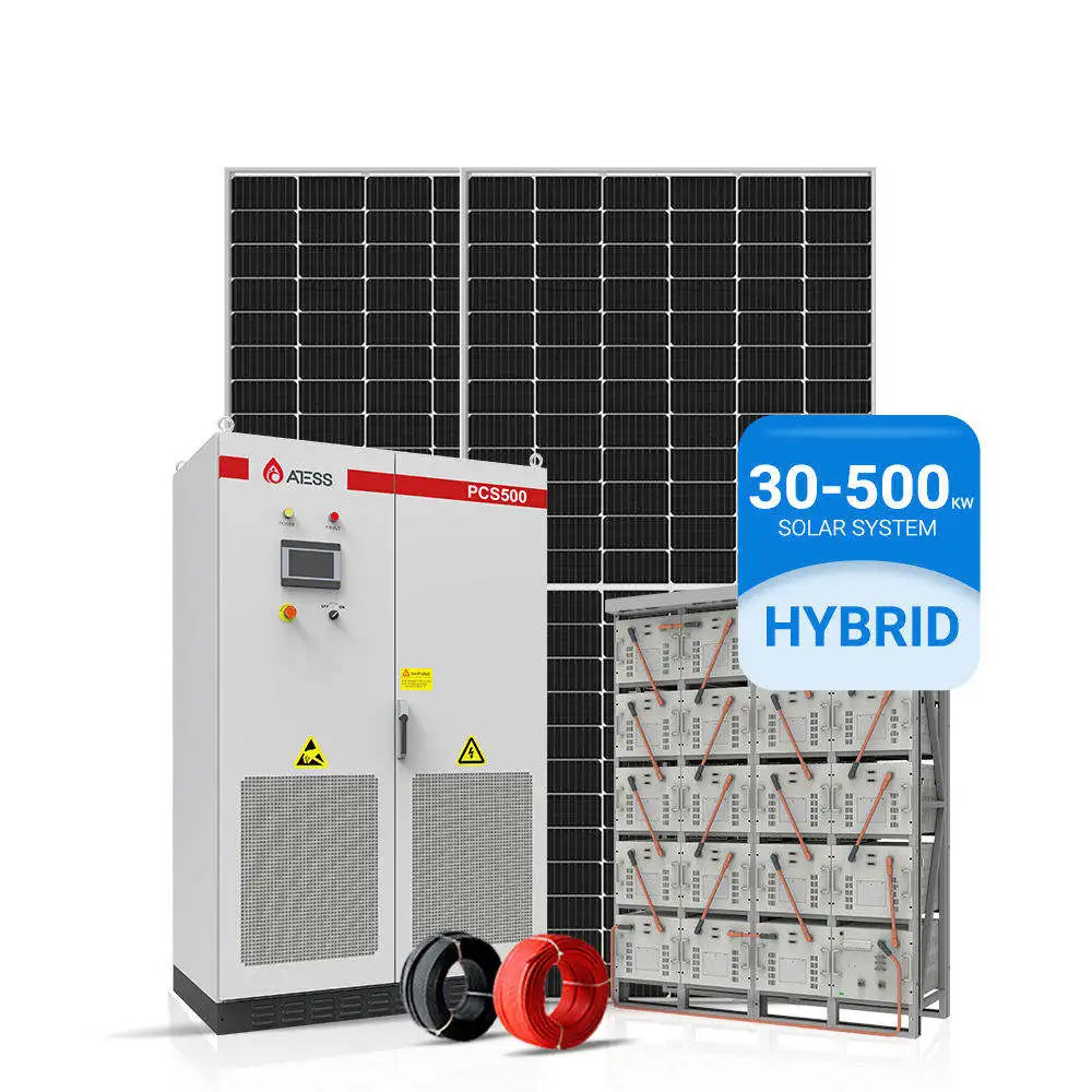 Complete Set Solar Energy System 150kw 250kw 500kw Hybrid Solar Energy Storage System