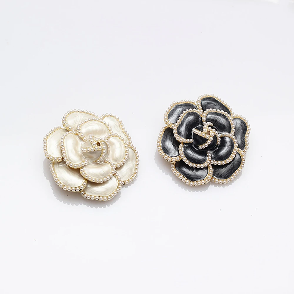 Chanel Cc Brooches Women, Camellia Brooches Women