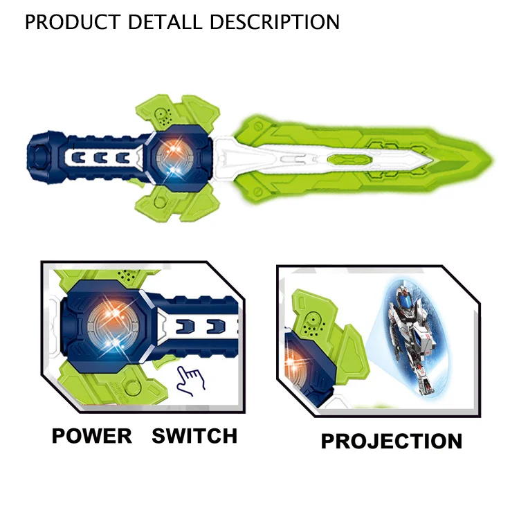 
 Пластиковая электрическая вспышка музыкальная детская игрушка меч с проекцией  