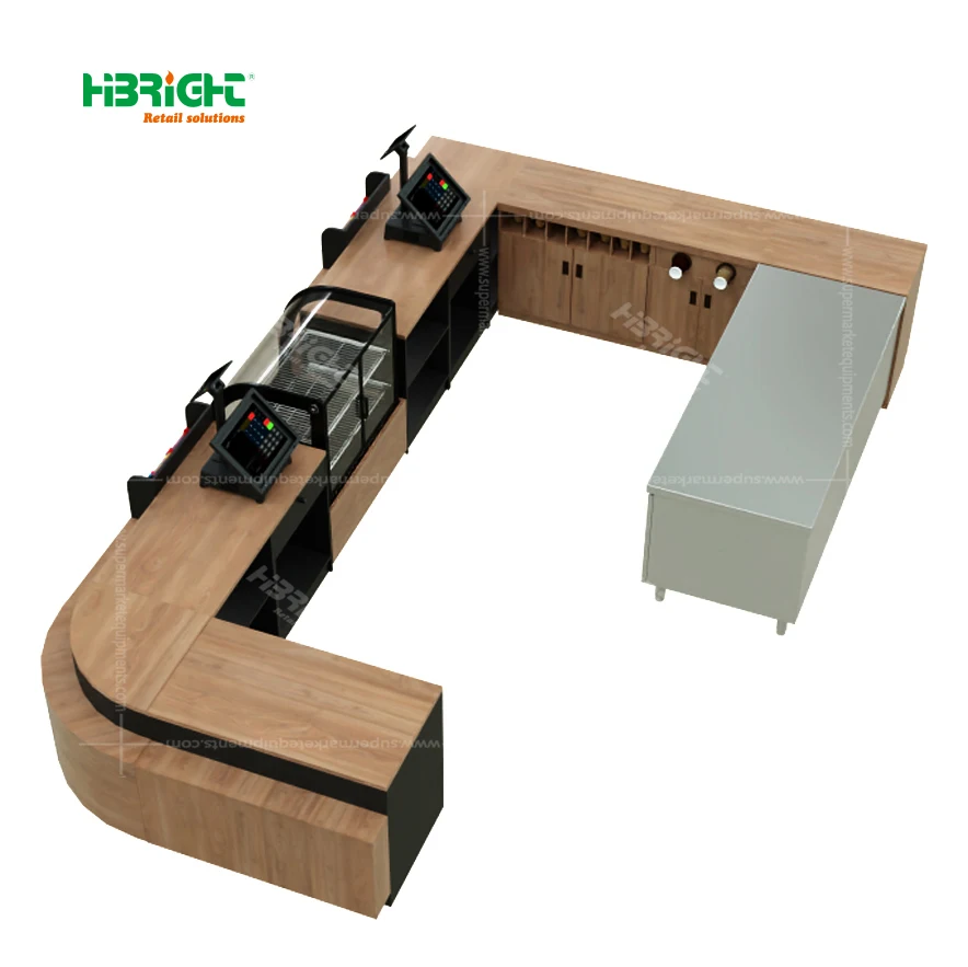 Grocery Store Shop Cash Counter Design Display Cash Counter Register Cashier for Retail Store Fixture