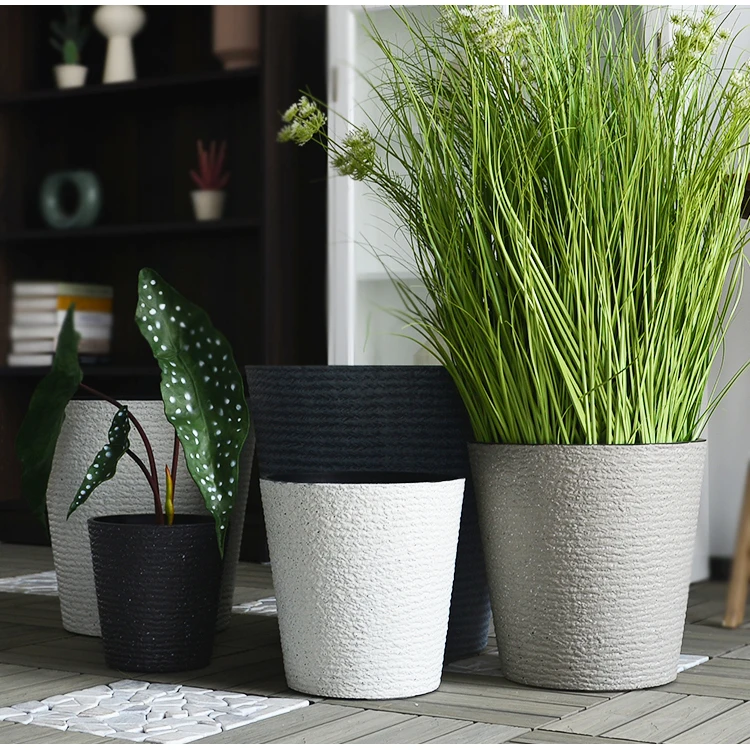 Garden Pots Planters Outdoor Large Plastic Home Decor Living Room Green