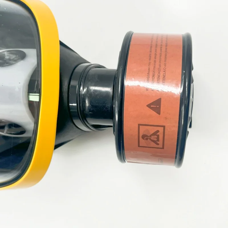 シングルフィルター防火呼吸器を備えた化学薬品用フルフェイス