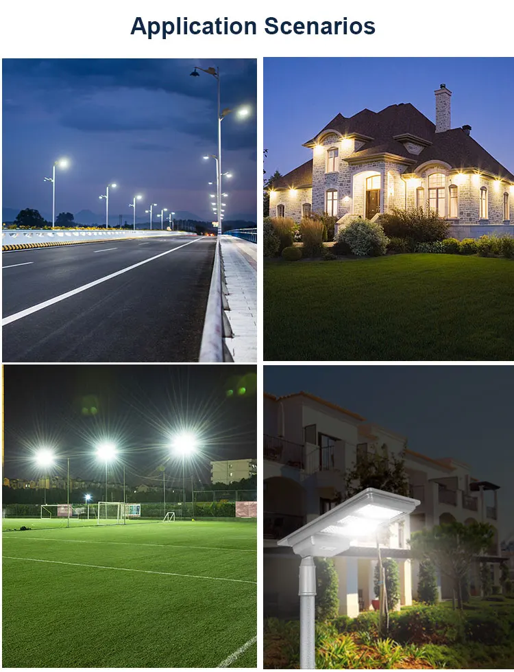 300W Integrated Solar Street Light IP65 Waterproof Aluminum Body