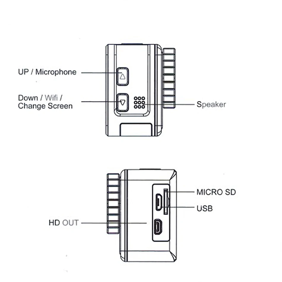Ats81tr Ausek 6 Lens Wifi Waterproof Video Go Pro Camera Sport Action