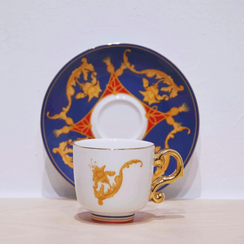 Light Luxury Style Ceramic Coffee Cup and Saucer Set Concentrated Mini Cup manufacture