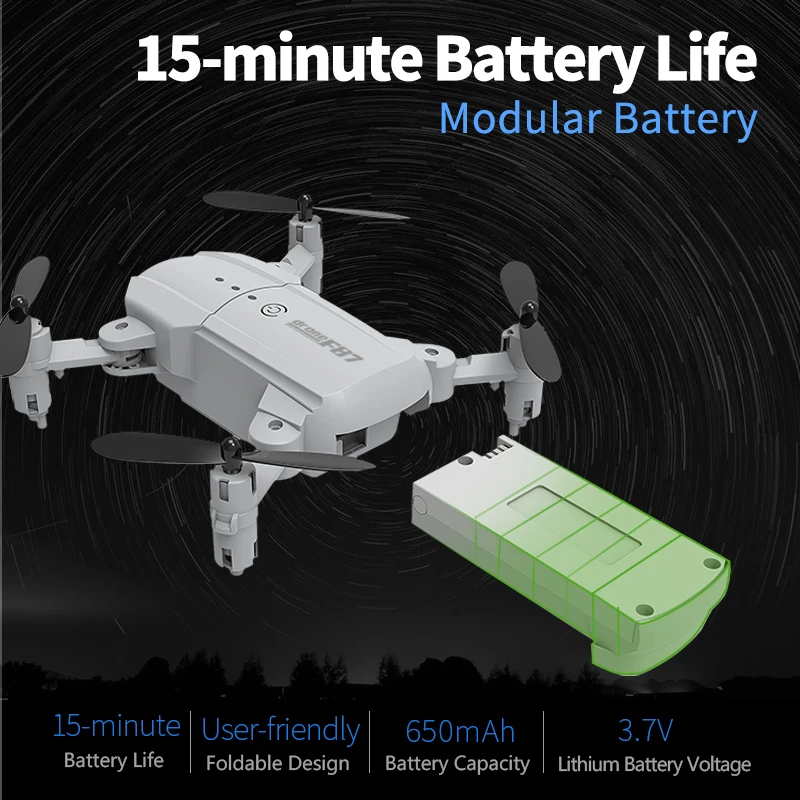 Летательный аппарат с интеллектуальным управлением четырехосевой складной портативный многофункциональный Дрон