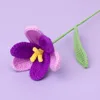 Gradient dark purple-Open tulip flower stem