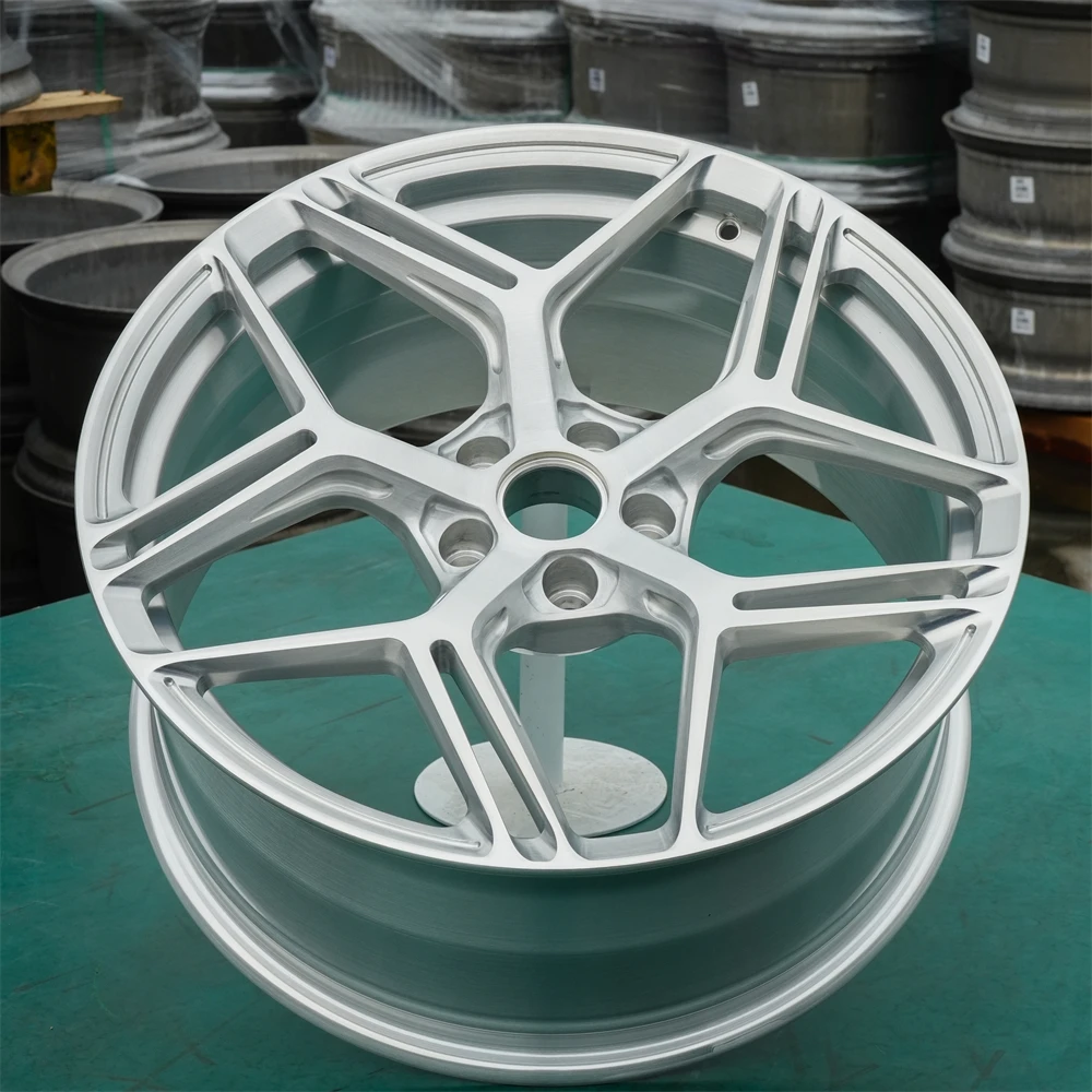 GVICHN Aluminum alloy rim wire drawing process customized forged wheels 5x112 5x120 5x114.3 5x130 18 19 20 21 22 23 24inch