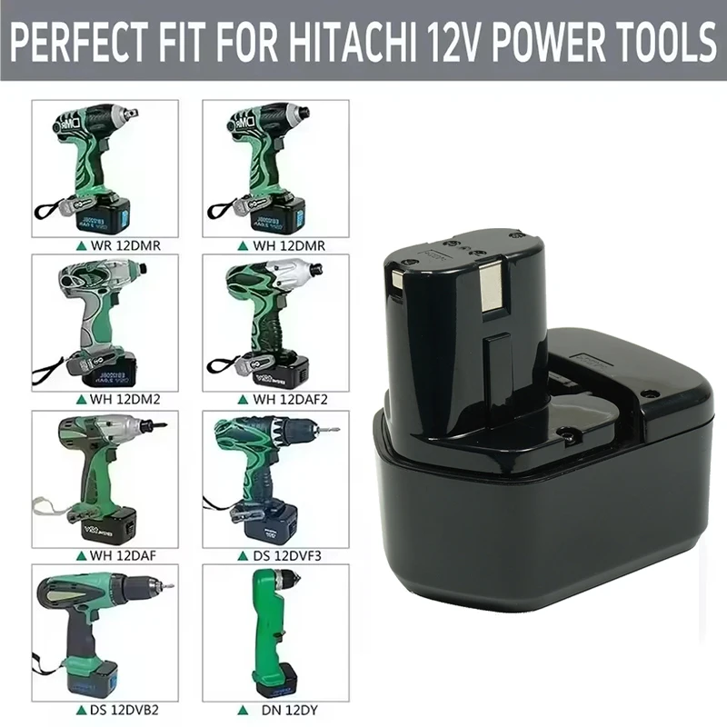 Replacement Ni-CD 12V 1500mAh EB1212S EB1214L EB1214S EB1220BL Power Tools Battery for Hitachi CD4D DH15DV C5D Cordless Drill