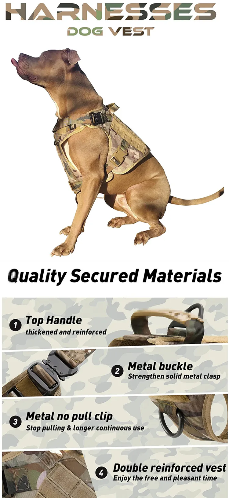 Outdoor Adjustable Nylon Heavy Duty Dog Harness,Adjustable Bulldog Inexpensive Puppy Wear