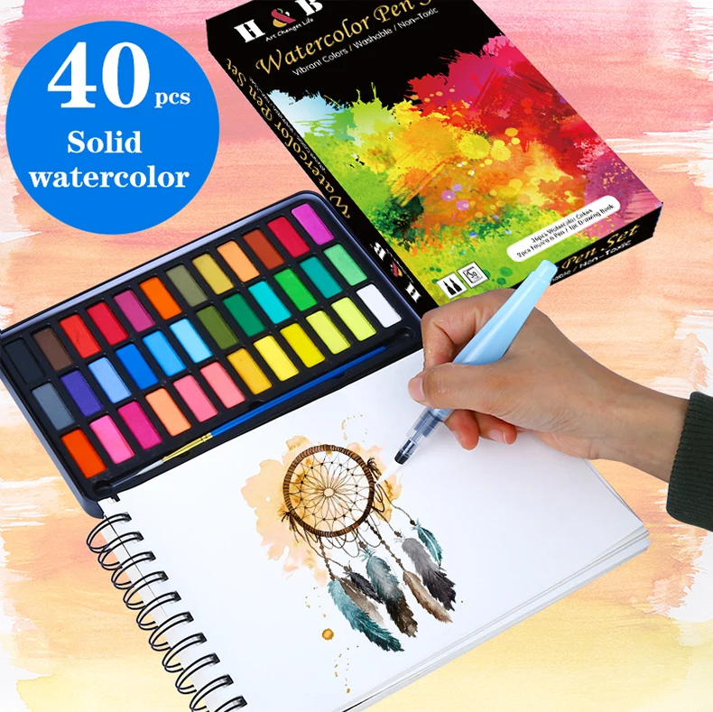 Professional 36 Colors Solid Watercolor Paint Set With Tin Box Buy